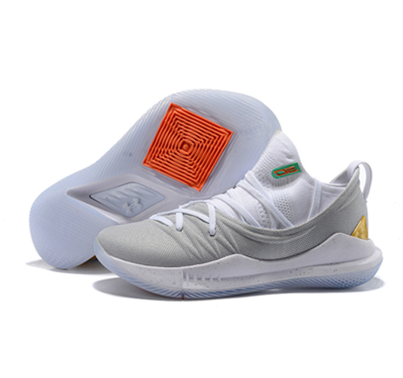 Curry 5 Shoes White Grey - Click Image to Close